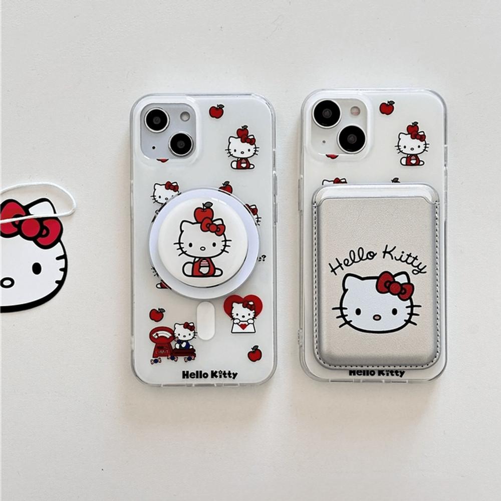 러블리 레드애플 키티 아이폰 맥세이프 케이스 스마트톡 카드지갑 휴대폰케이스