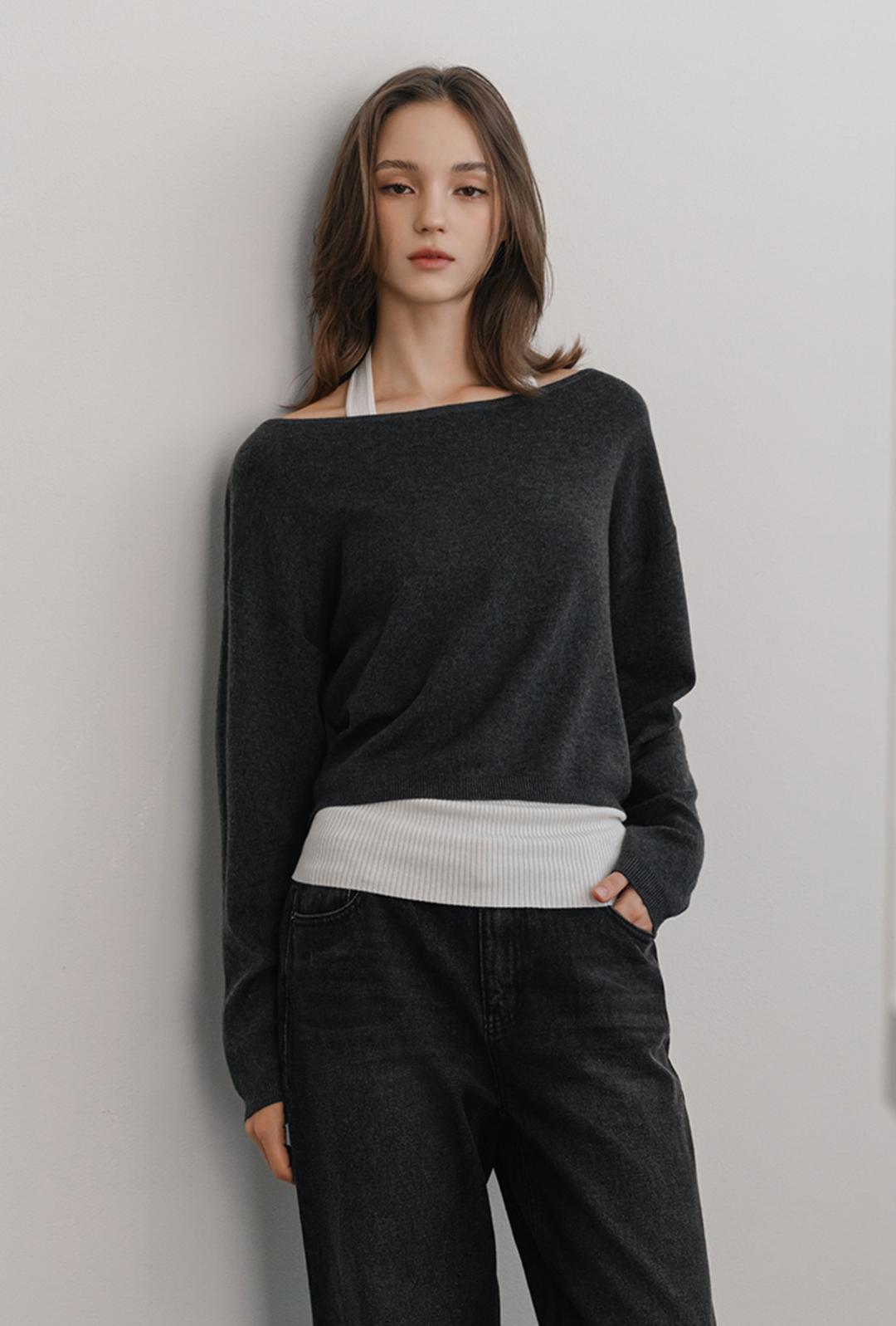 [리오더]보트넥 루즈핏 풀오버 RE KAFT4SS_MIWKAFV3QS