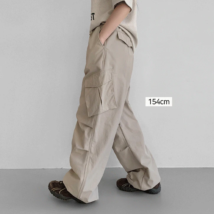 [밑단스토퍼/기모안감/생활방수]방수파라슈트 밴딩투웨이카고팬츠