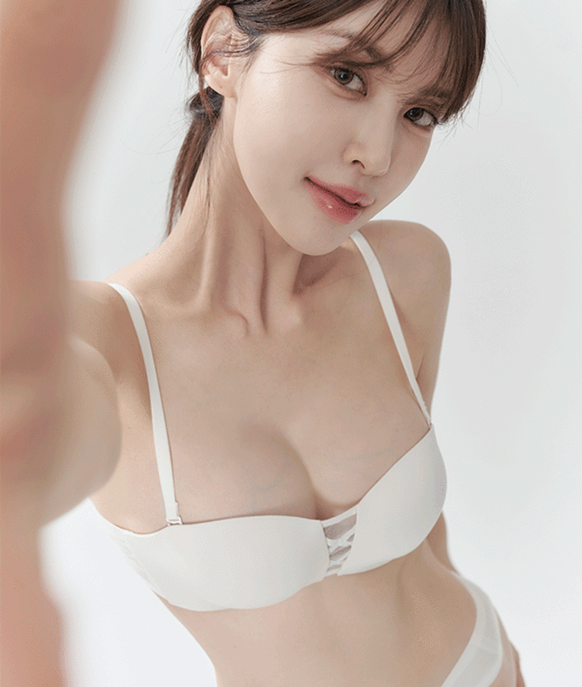 [노와이어]엑시 오프숄더 반컵 뽕브라set A-D컵
