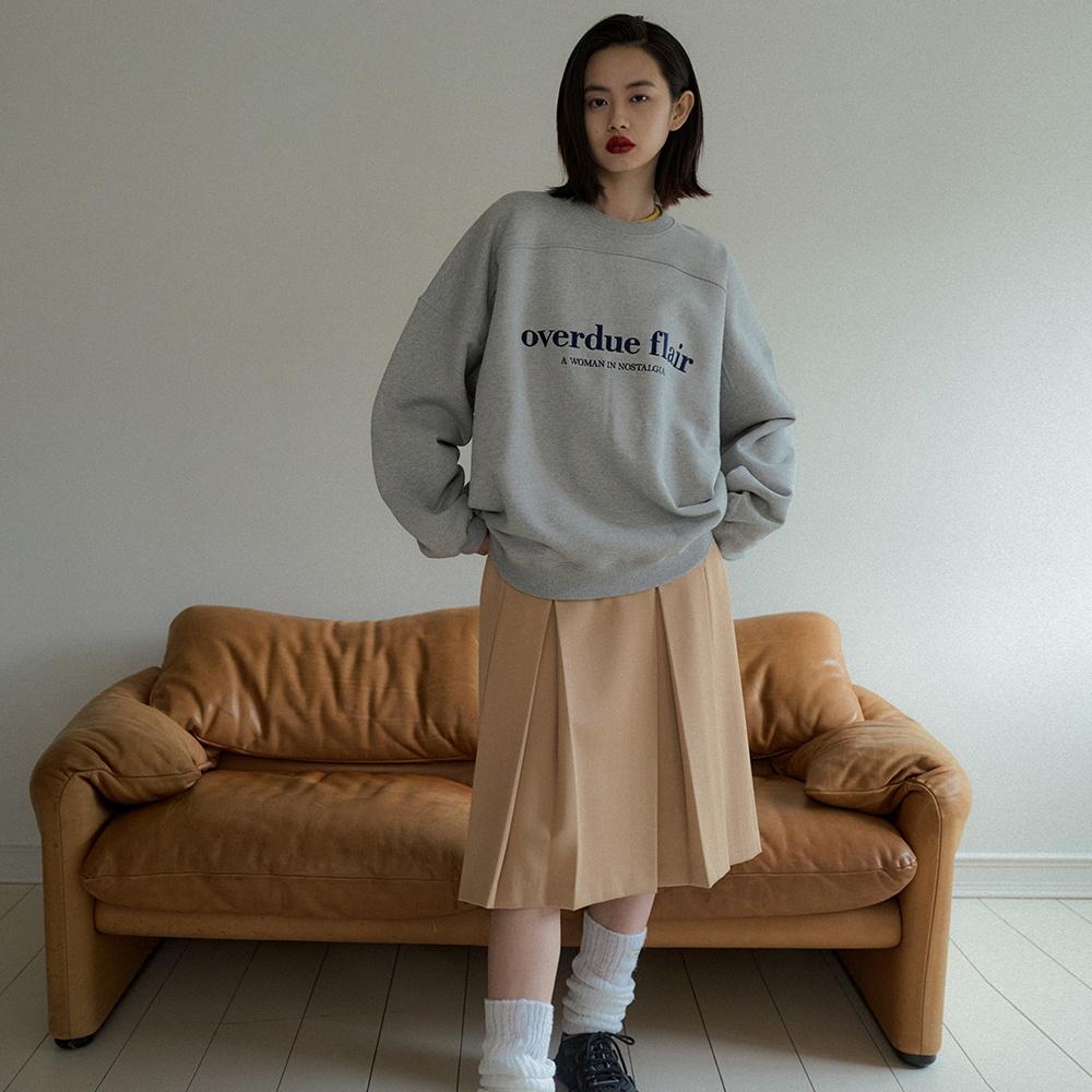NEEDLE OVERSIZE SWEATSHIRT_MELANGE