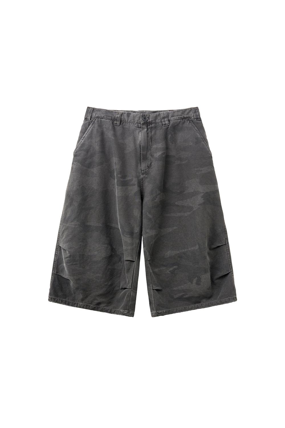 Snow Shorts Over Dyed Camo Charcoal