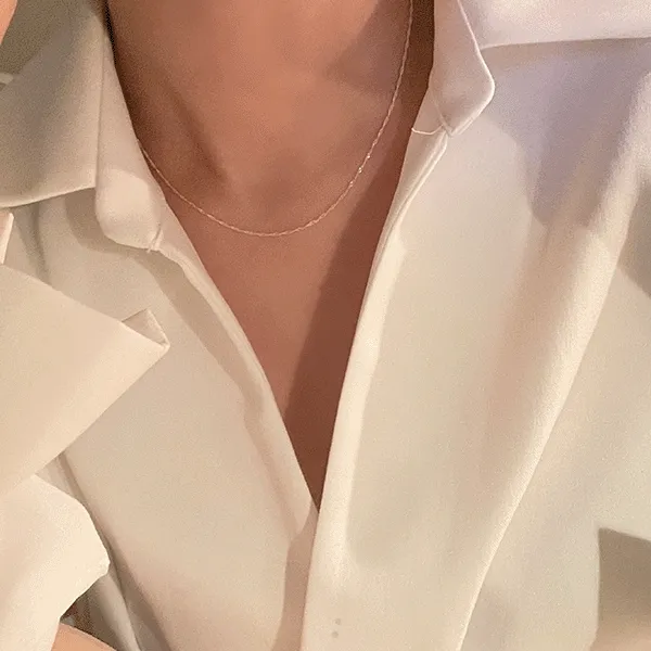[1천개돌파/당일] 925실버 실 꼬임 목걸이