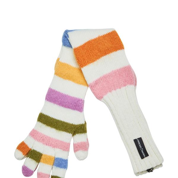 Merino and Mohair Hand Knitted Long Gloves