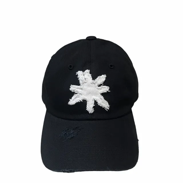 ✶(3차 완판 10/27 예약배송 에이블리 입점 + 3차 완판기념 한정 할인 진행!)캡슐 컬렉션 'The Ugly sun' 프로젝트 패치 볼캡 /Damage ver. Black