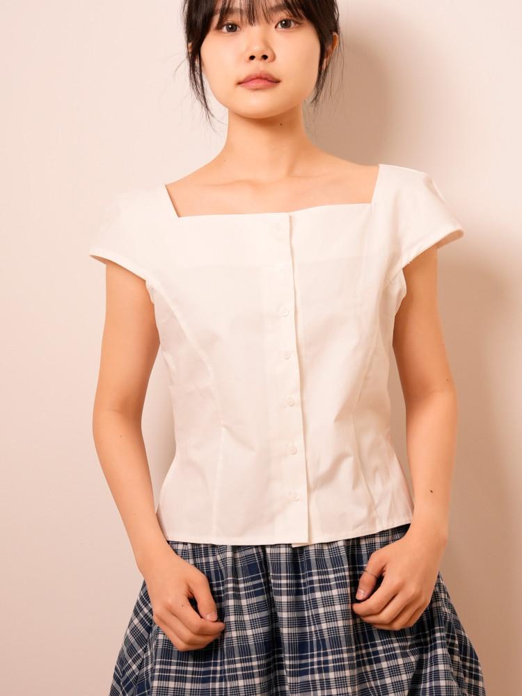 발레코어 반팔 블라우스