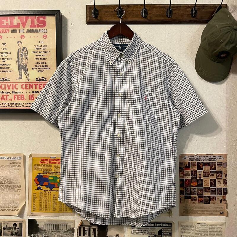 (103) Polo Ralph Lauren Window Check Short Sleeve Cotton BD Shirt (Mpst.945)