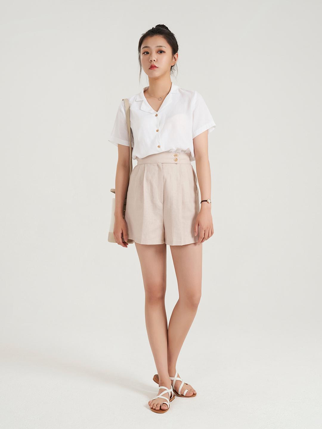 (당일발송♥) Linen short pants - beige
