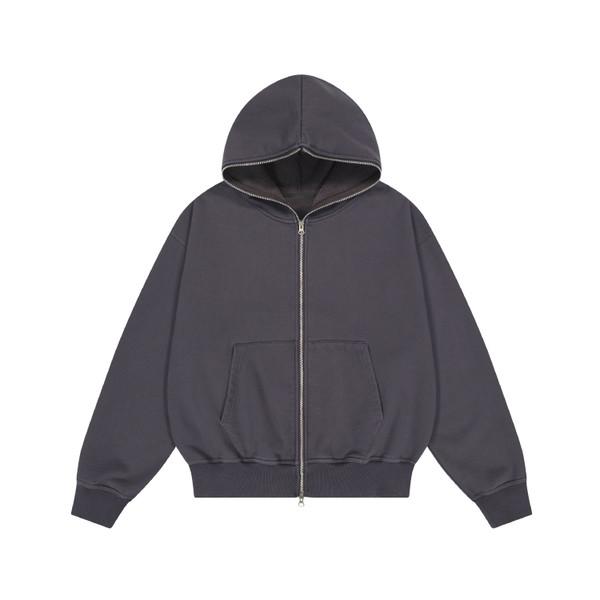 Girls Washing Hood Zip-Up - Navy