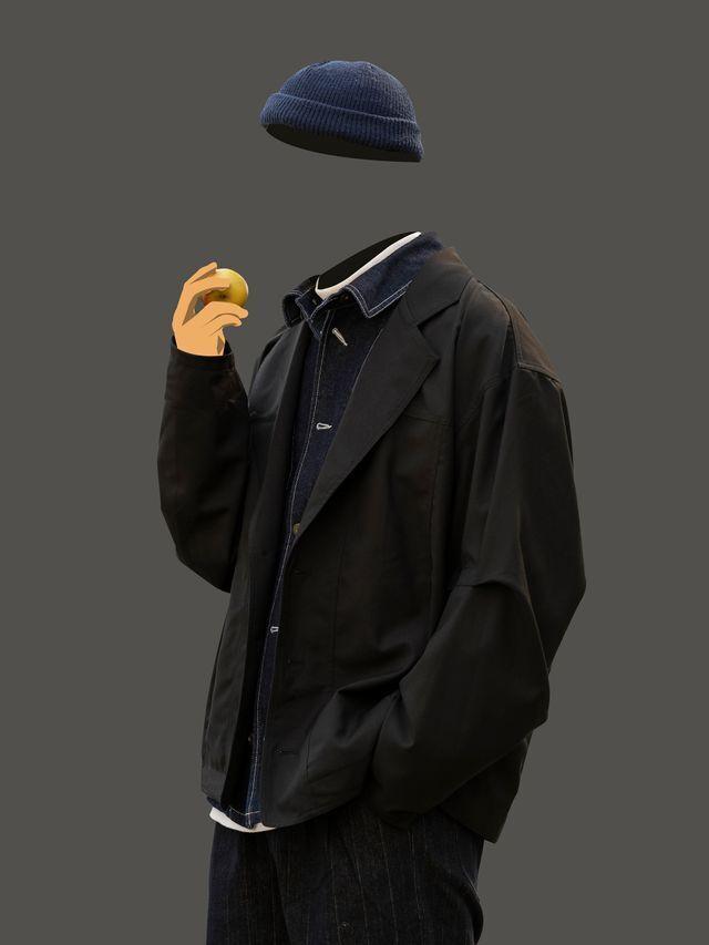 CITYDIVE 루즈핏 블레이저 (블랙)