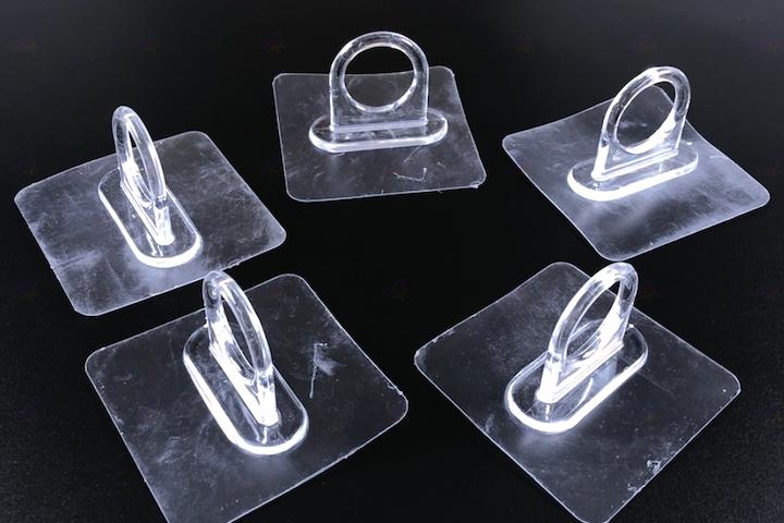 욕실 샴푸통걸이 리모컨고리 벽 천정 무타공 벽부착 링후크 열쇠 모자걸이