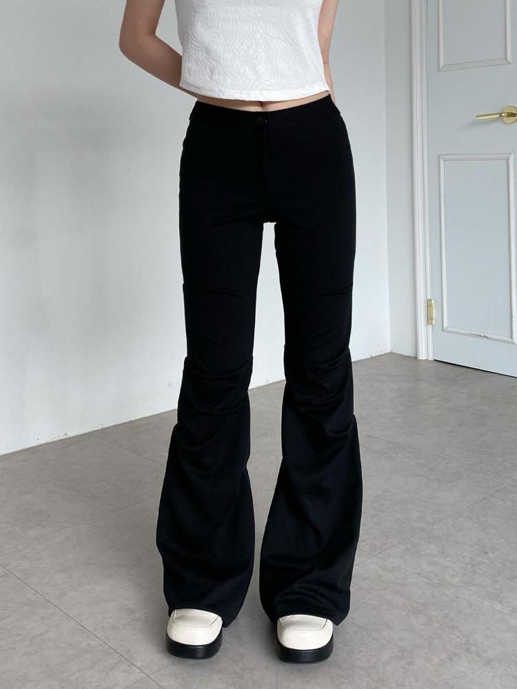 shirring boots-cut leggings pants (2color)