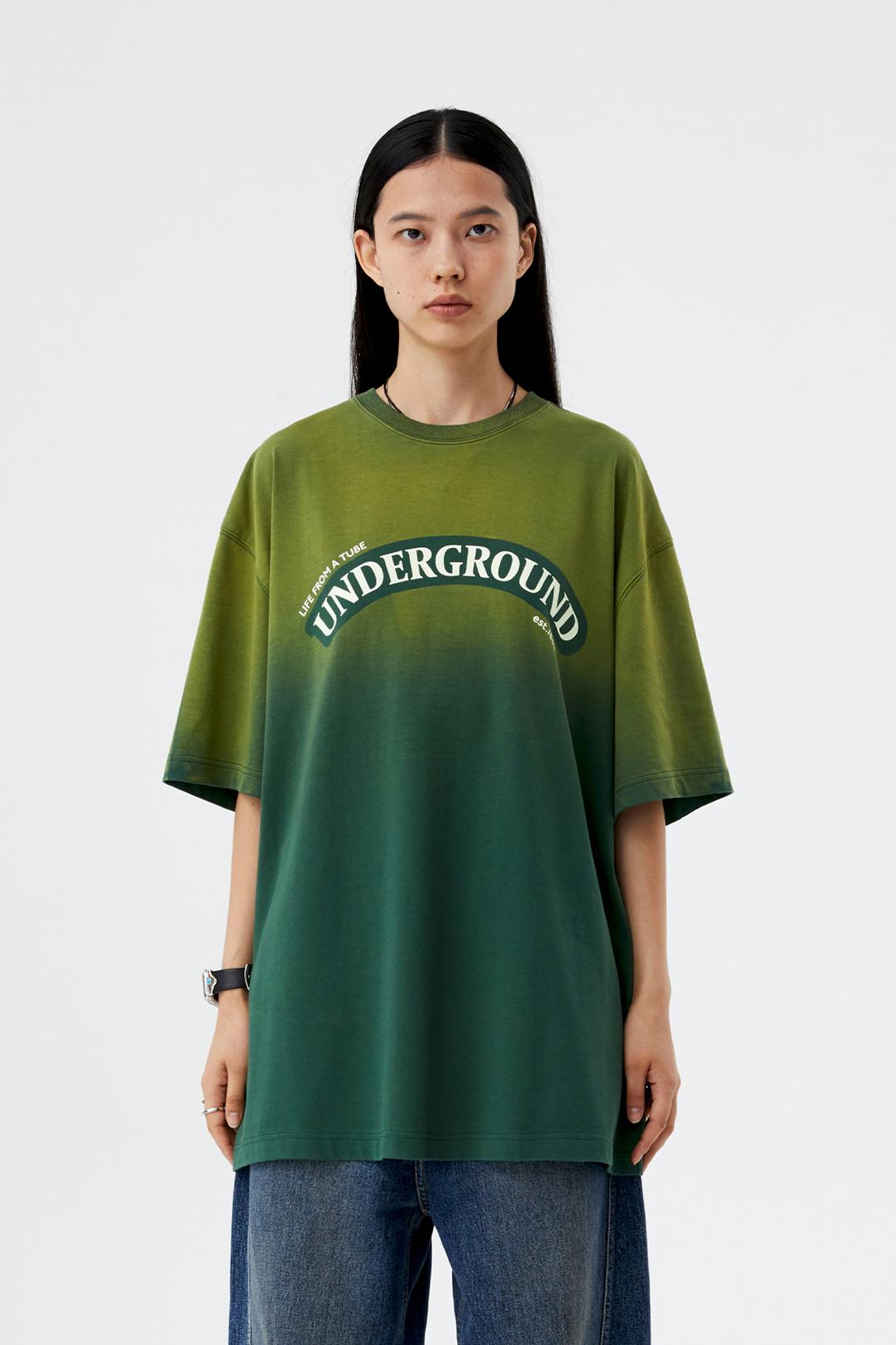 Underground hand washed T-shirt_Green