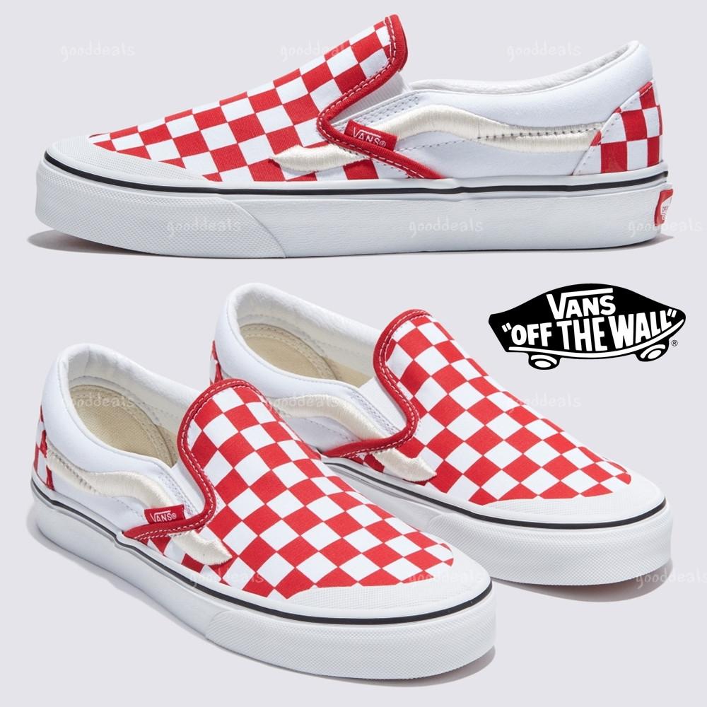 반스 클래식 슬립온 레드체커보드 남녀공용