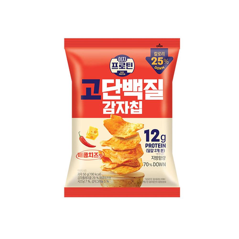 이지프로틴 고단백 감자칩 매콤치즈맛 봉지스낵 50g x 1개