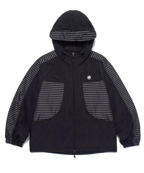 韓国商品/OHESHIO dot frill hooded windbreaker jumper MUSINSA公式 | OHESHIO dot frill hooded windbreaker jumper (navy)