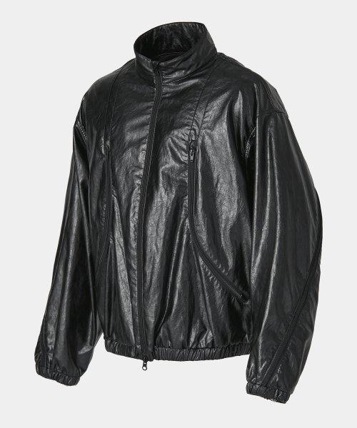 쿠어(COOR)  멀티 집업 레더 블루종 (블랙) - 사이즈 & 후기 | 무신사