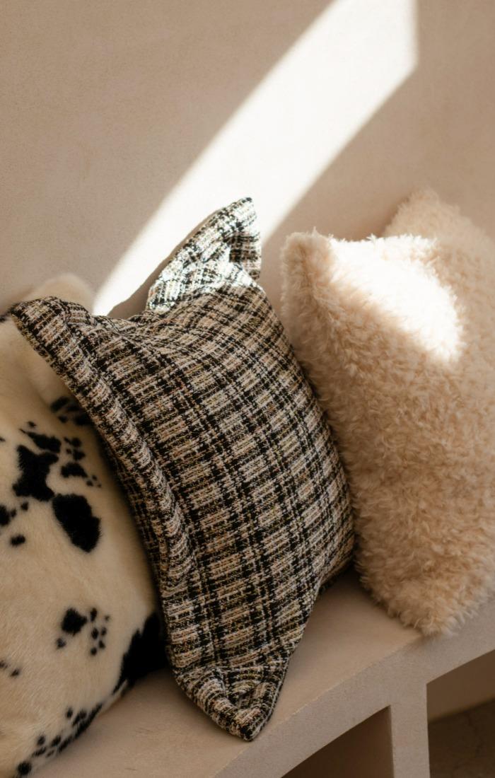 classic tweed cushion cover