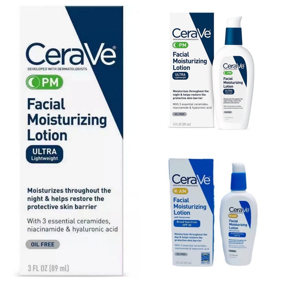 <Cerave 할인> 세라비 페이셜 모이스처라이징 로션 A.M+P.M 개별 구매 가능, PM 89ml, 89ml, 1개 - 바디로션 | 쿠팡