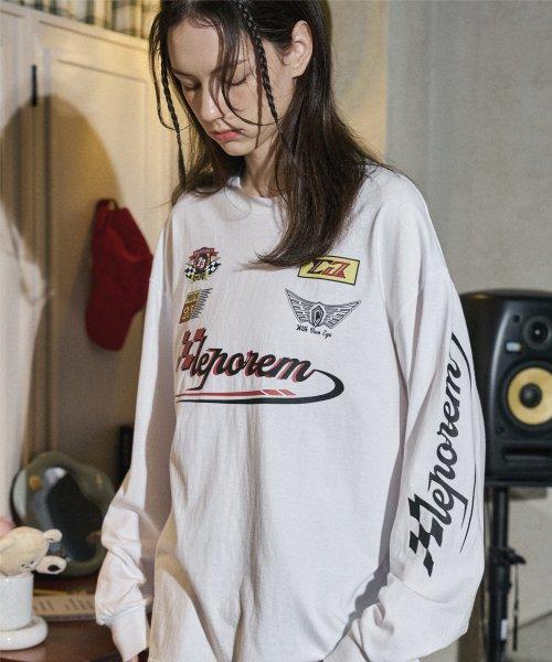 레이싱 레포렘 롱슬리브 화이트