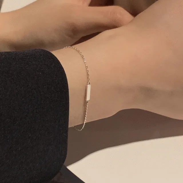 [silver 925] stick bar bracelet