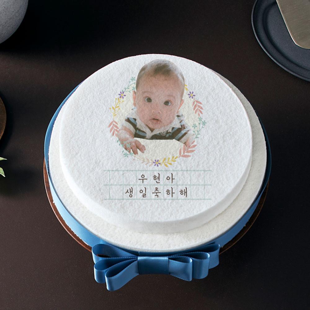 [원고지 포토케이크] 돌 백일 상차림 떡케이크 여자친구 생일 선물 주문제작케이크 [원산지:상세설명에 표시]