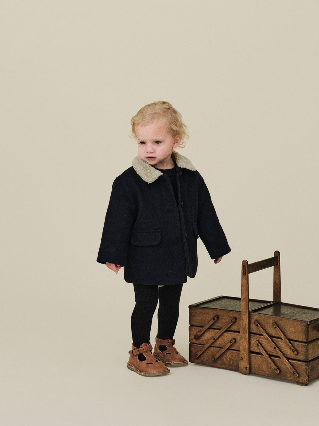 BABY) Bene Wool Single Coat, Navy