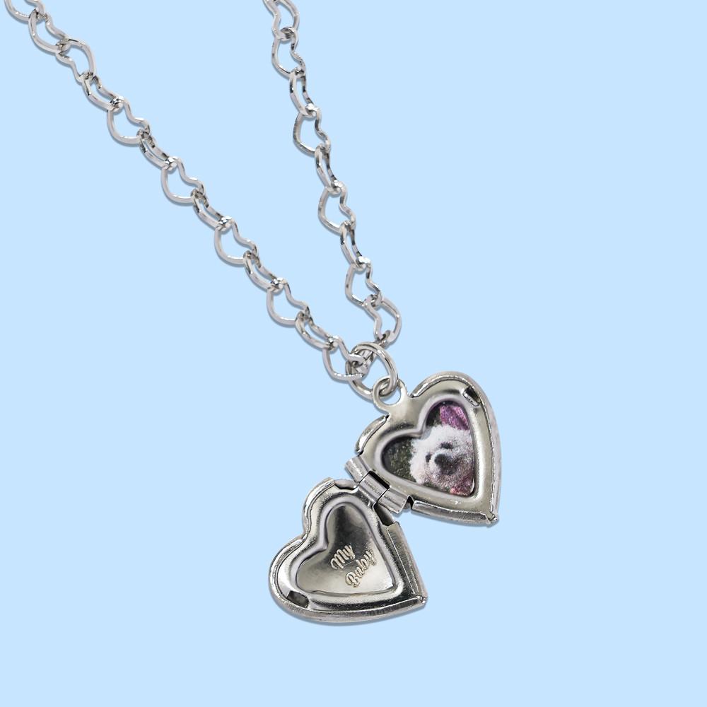 메리디아니 유기견 유기묘 후원 / 플레인 하트 로켓 써지컬 목걸이
