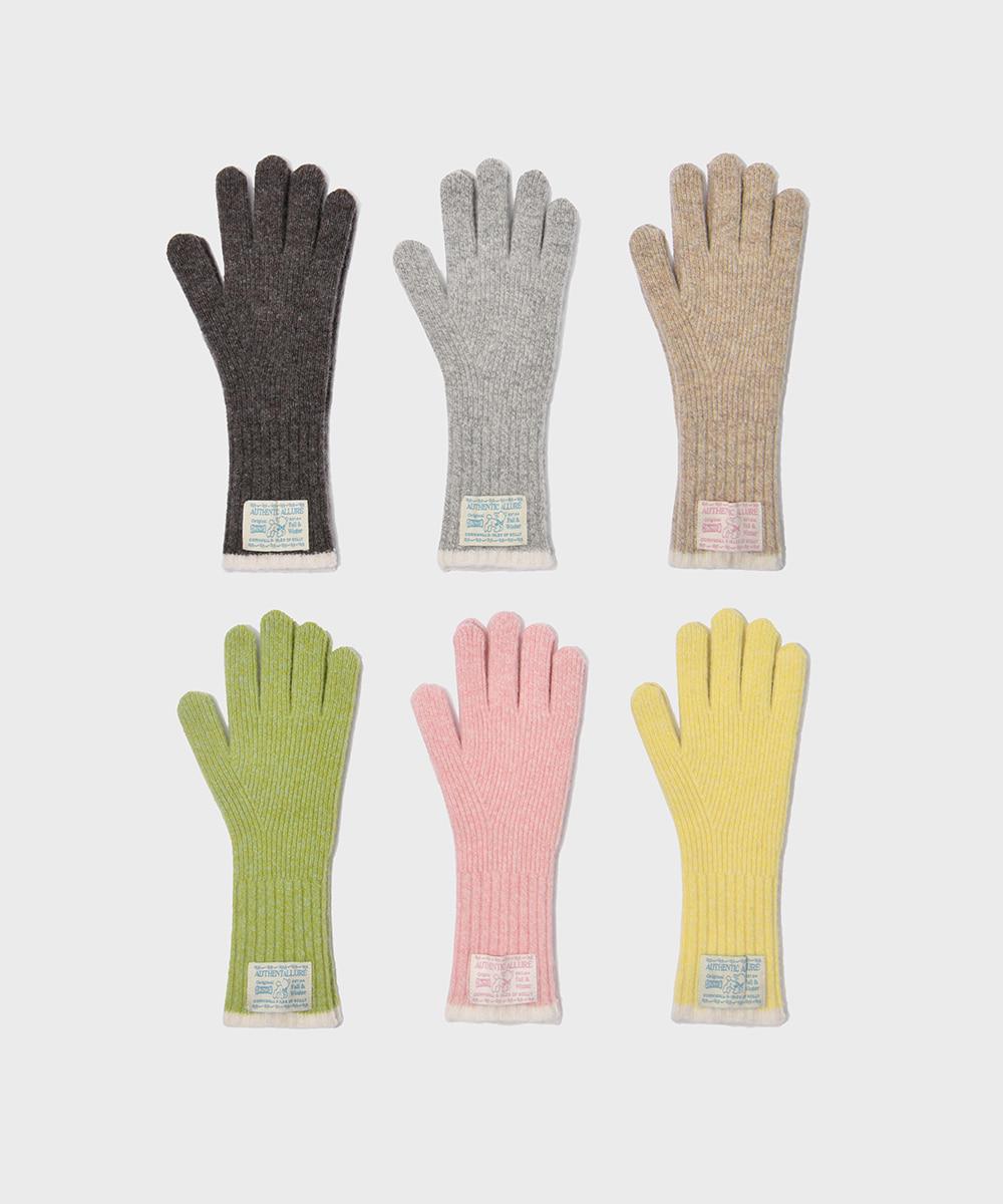 WOOLY TWOTONE LONG GLOVES - 6 colors