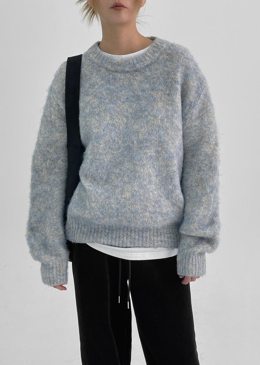 블랙업 [2천장판매] 체리링 라운드 니트 (울 30%)