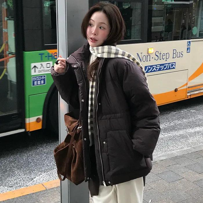 [은현 PICK] classic half down jacket (brown)