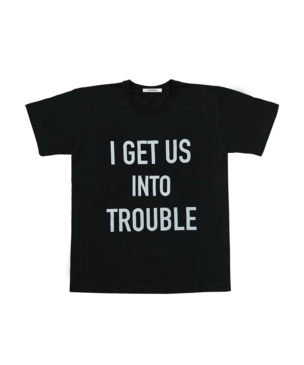 OVERSIZED PRINTED T-SHIRT (TROUBLE/BLACK)