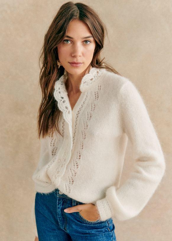 Angie Cardigan - Ecru - Kid mohair - Sézane