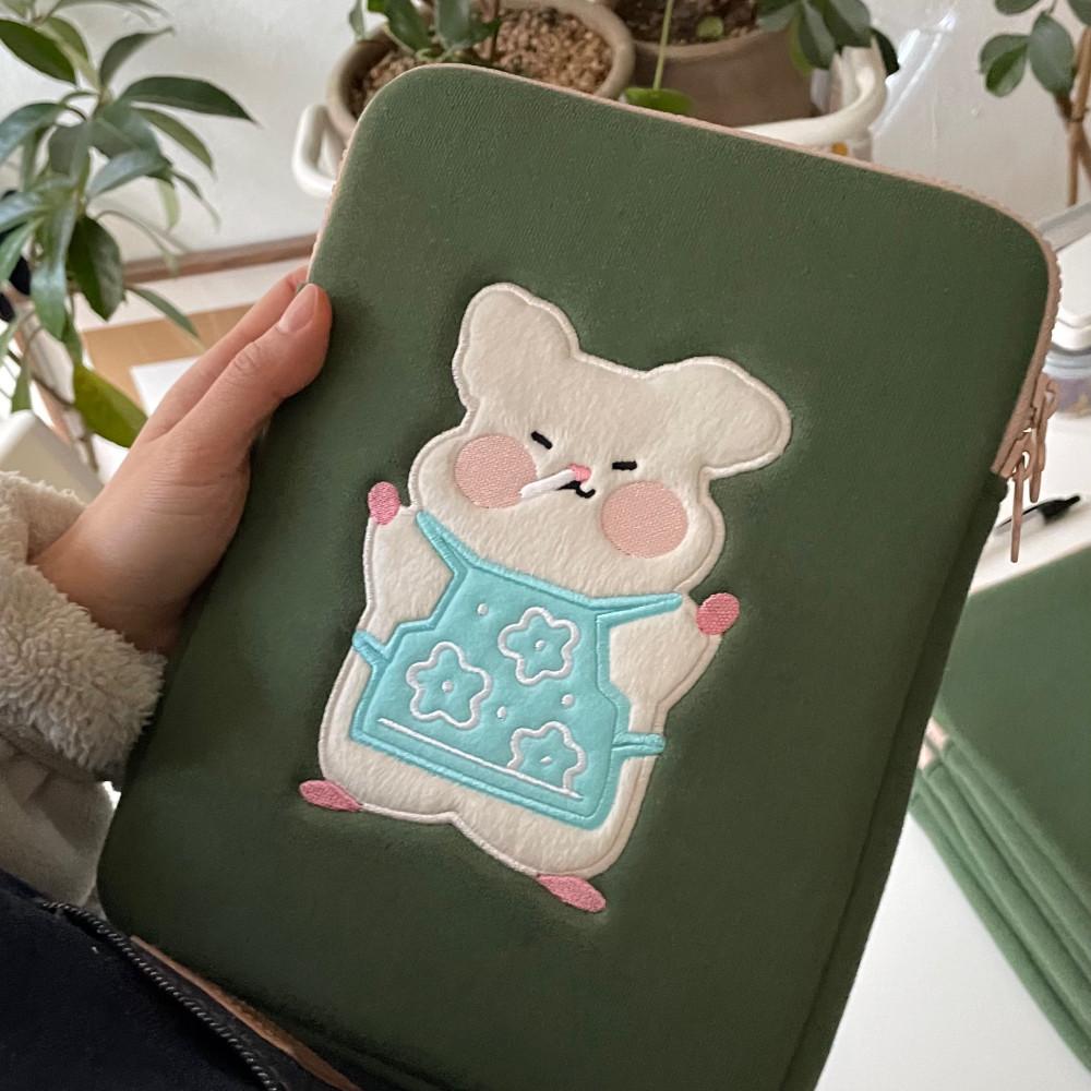 코찔찔이 햄스터 아이패드 노트북 파우치, 수집가무무