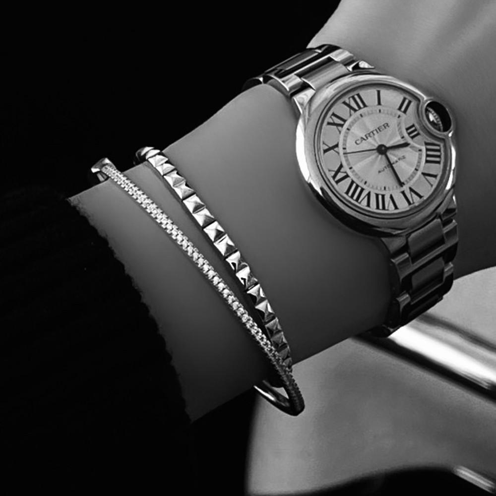[위프레리] 2컬러 실버 데일리 루시드 팔찌, Silver Daily Lucid Bracelet