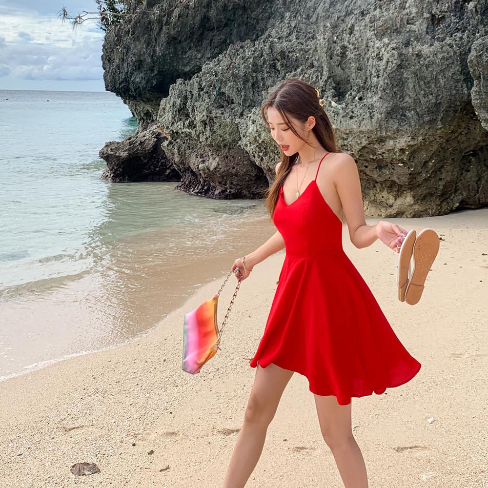 백 엑스 미니 원피스 / 바캉스원피스 휴양지원피스 비치원피스 여름원피스