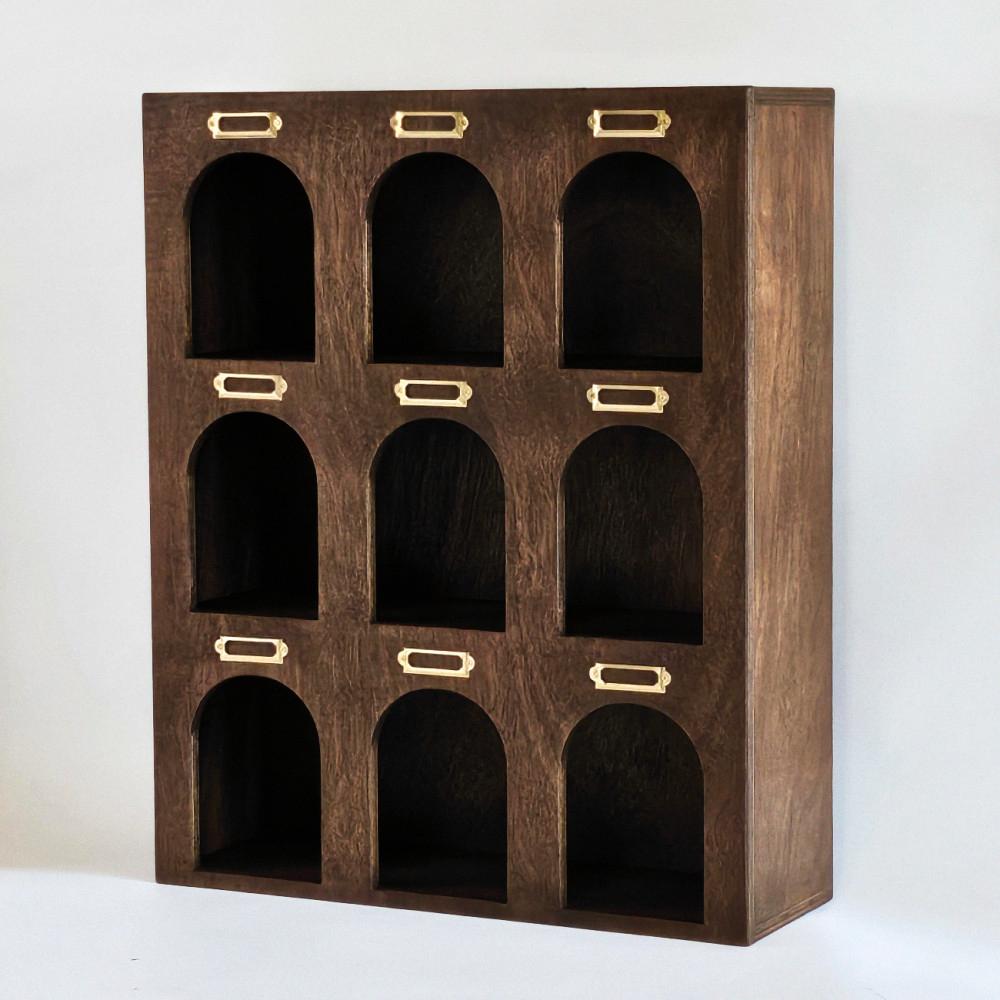 [소이로] 아치형 빈티지 우드 부티크 선반장 _ 벽걸이형 선택 / 라이트 브라운, 다크 브라운, 블랙