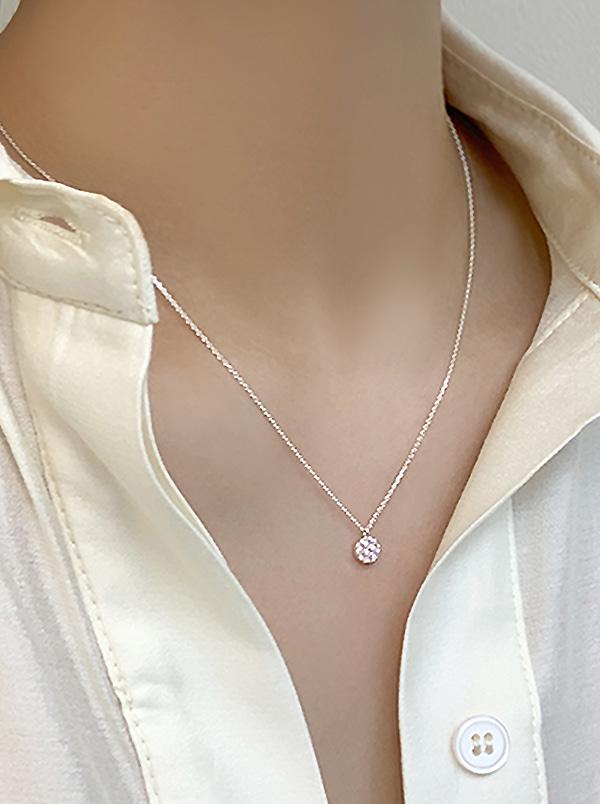 pink opal necklace