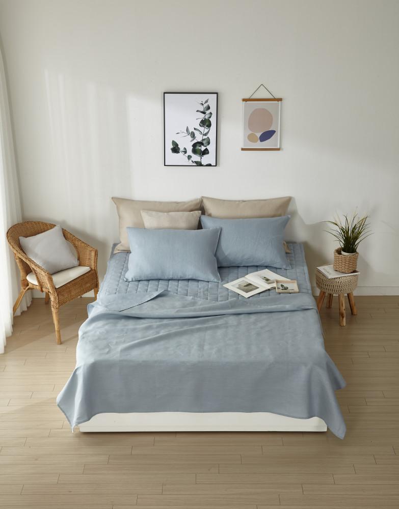 쾌적한 삼베침구 세트상품(패드+홑이불+베개커버1)