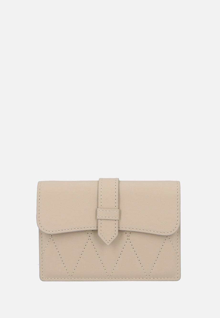 퀼팅 아코디언 카드지갑 (베이지)