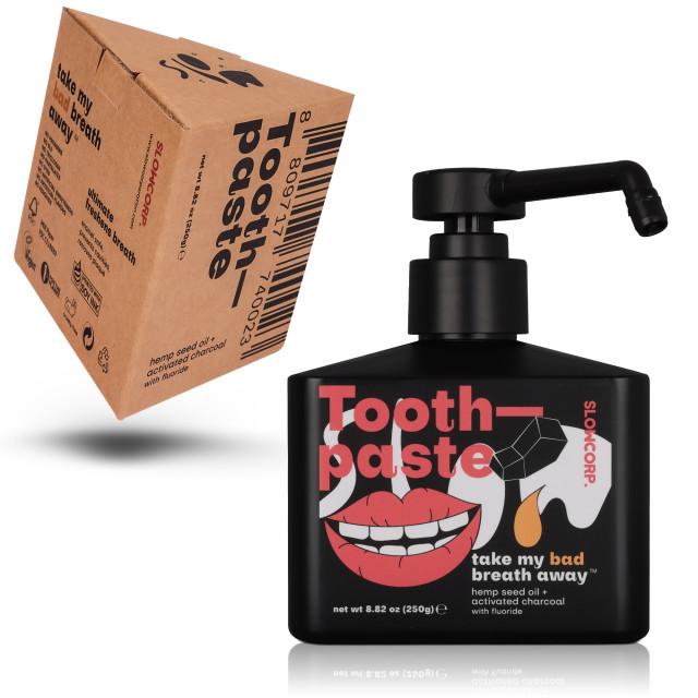 슬로우코프 햄프씨드 + 숯  프리미엄 불소 비건치약 대용량 250g SLOWCORP.