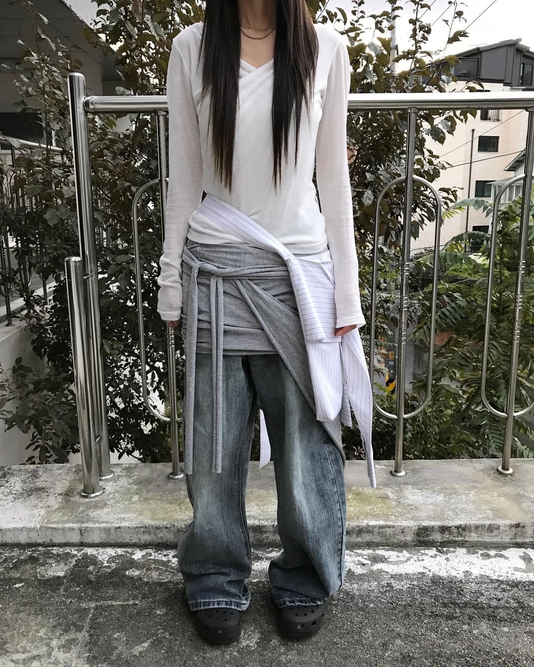 wool blend unbalance T