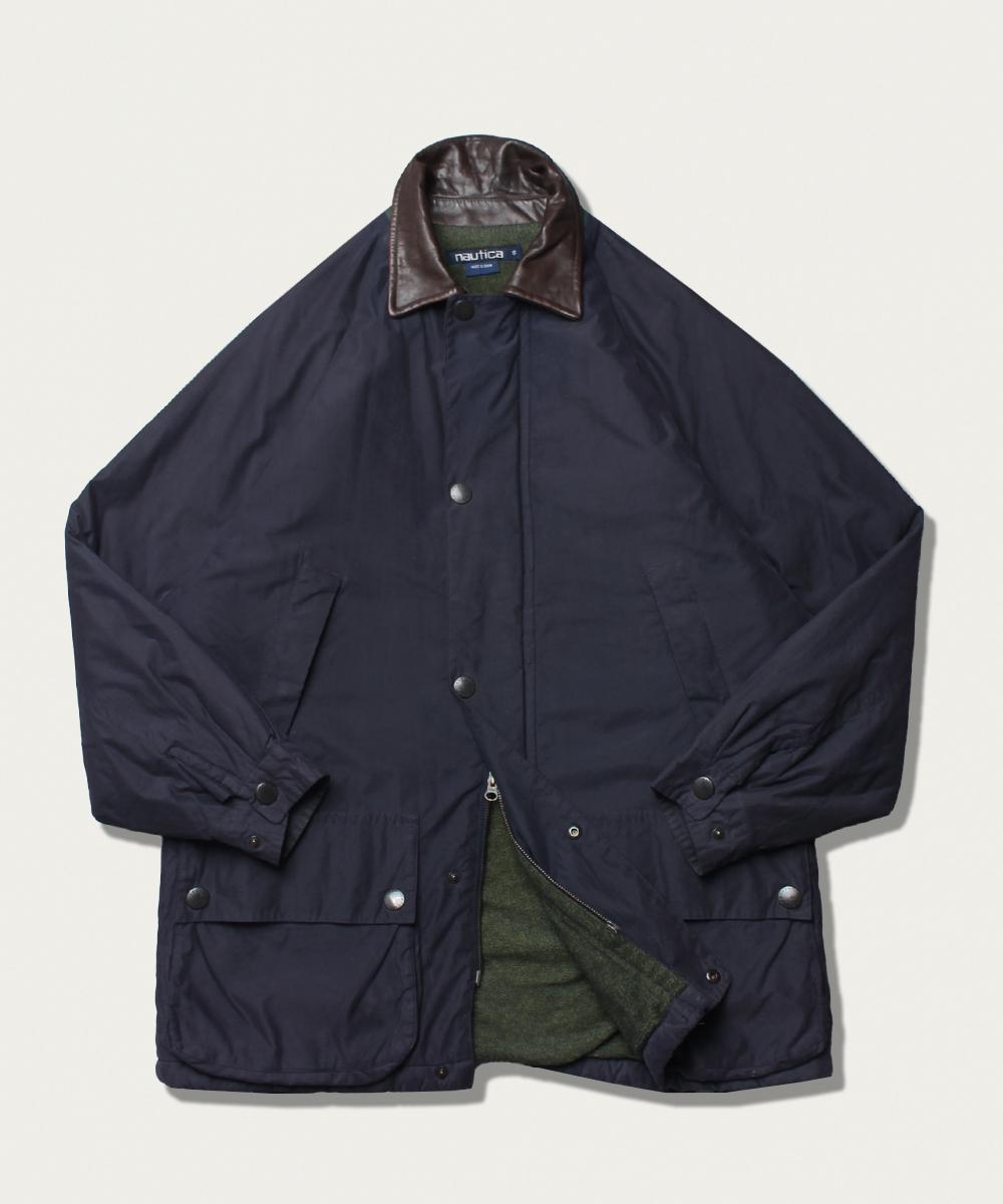 Nautica leather collar hunter coat