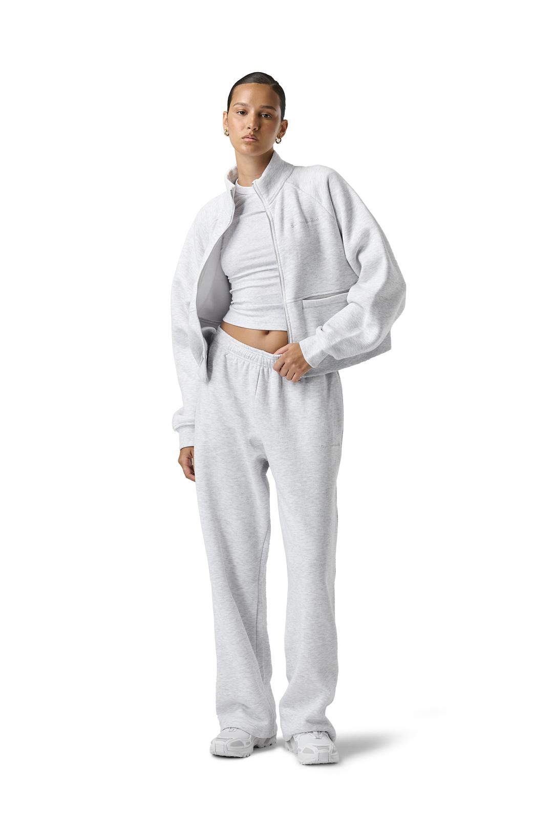 Trademark Wide Leg Sweatpants in Passive - Petite / 2XS