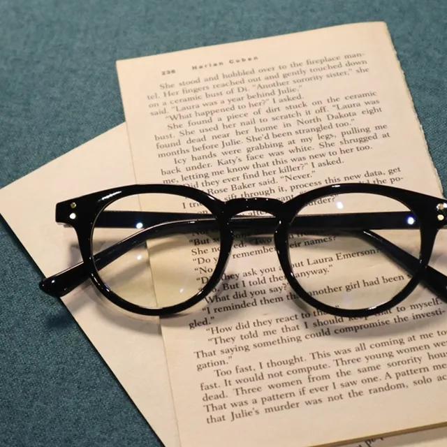 [주문폭주/당일출고] 심플 라운드 뿔테 안경 블루라이트 차단