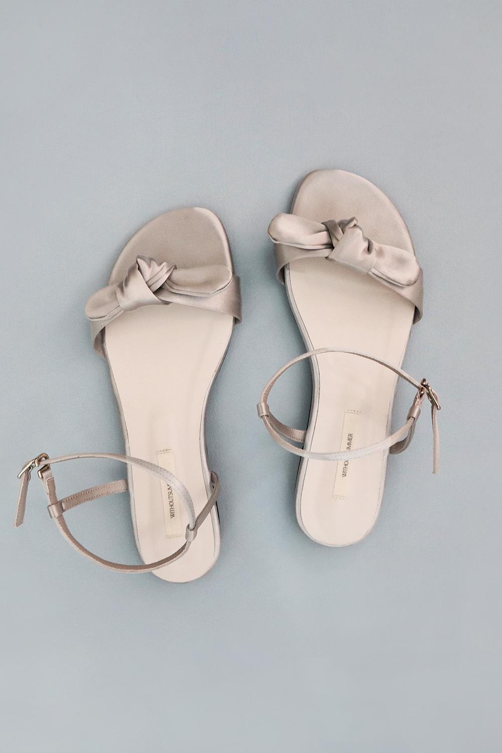 Kohi ribbon sandal_silver