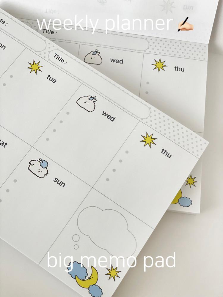 weekly planner big memo pad / 위클리 플래너 메모패드