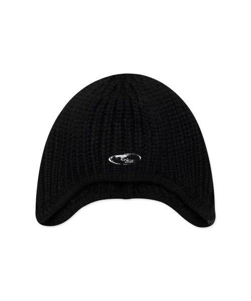 GLOBE KNIT EARFLAP BEANIE black
