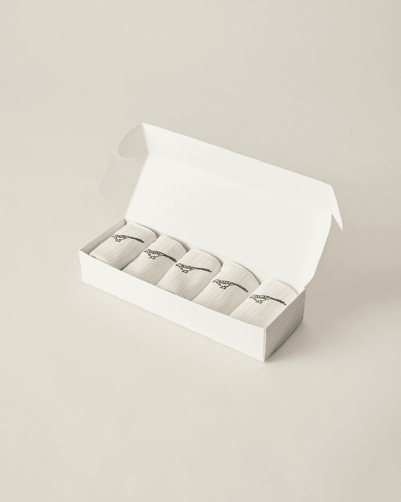 [무료 보자기 포장 / 펠트참과 신년 태그 증정]순면까치 행주 5종 세트