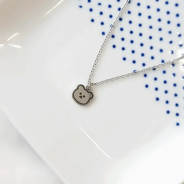 [써지컬] 귀여운 곰돌이 써지컬 목걸이 변색없는 알러지없는 목걸이